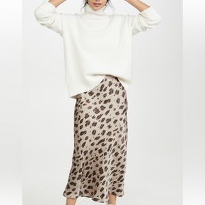 Anine Bing Silk Leopard Skirt S